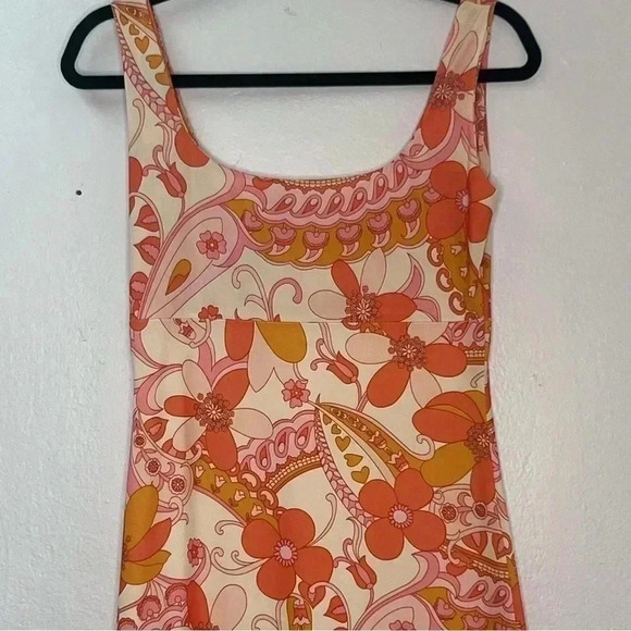 Barami Vintage Vibrant Floral A-Line Summer Dress Sleeveless Flattering‎ Sz S - Picture 4 of 13